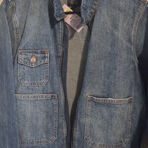 wild fable Light Blue Denim Jacket with Front Pockets